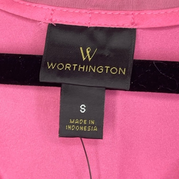 Worthington Pink Sleeveless Twist Front Top Size Small NWT - Picture 5 of 7